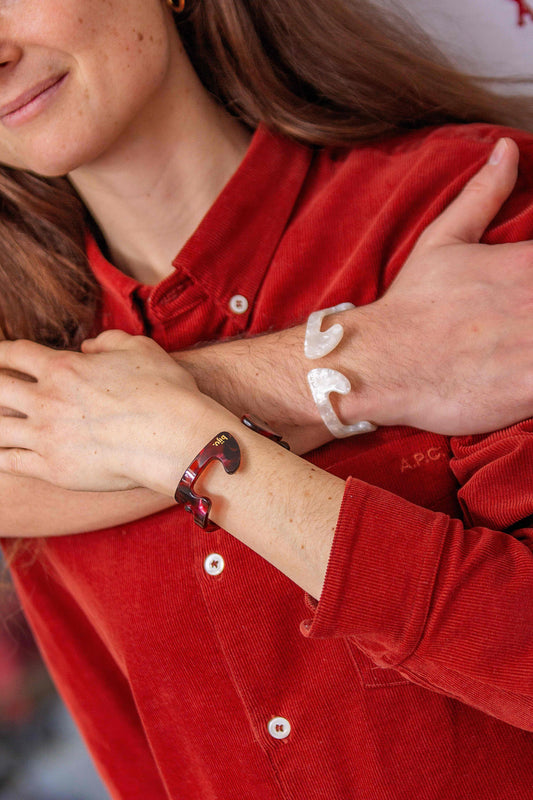 Bracelet écaille rouge carmin