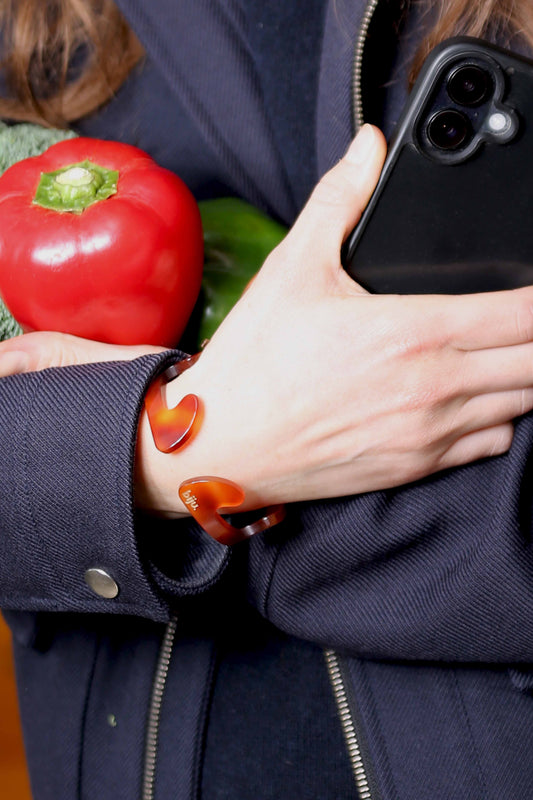 Bracelet écaille caramel