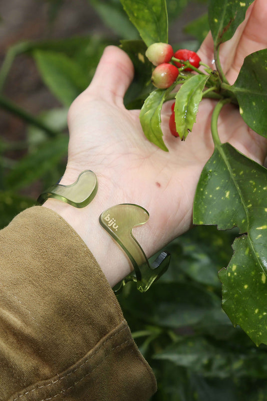Bracelet vert bouteille