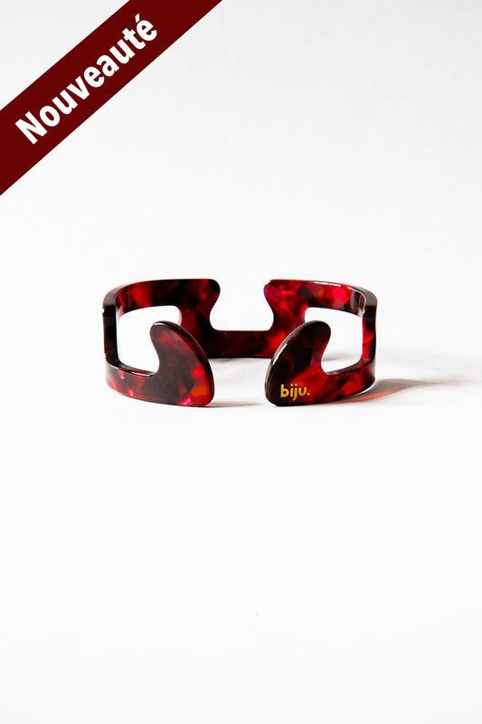 Bracelet écaille rouge carmin